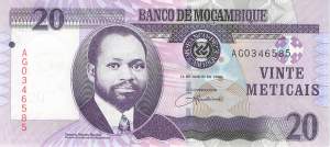 Mosambik p143 20 Meticais 2006